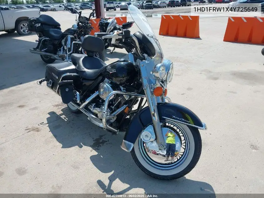 2004 Harley-Davidson Flhrci VIN: 1HD1FRW1X4Y725649 Lot: 42395913