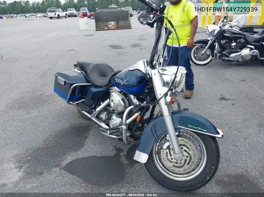 2004 Harley-Davidson Flhri VIN: 1HD1FBW154Y729339 Lot: 42434277