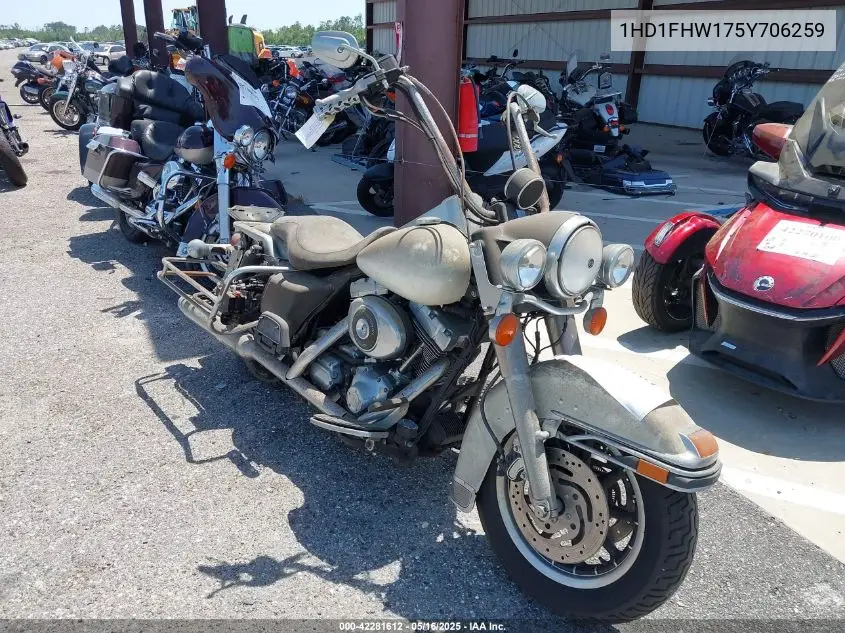 2005 Harley-Davidson Flhpi VIN: 1HD1FHW175Y706259 Lot: 42281612