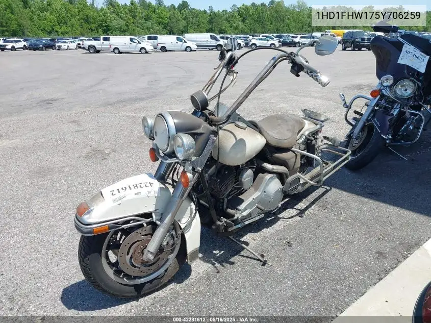 2005 Harley-Davidson Flhpi VIN: 1HD1FHW175Y706259 Lot: 42281612