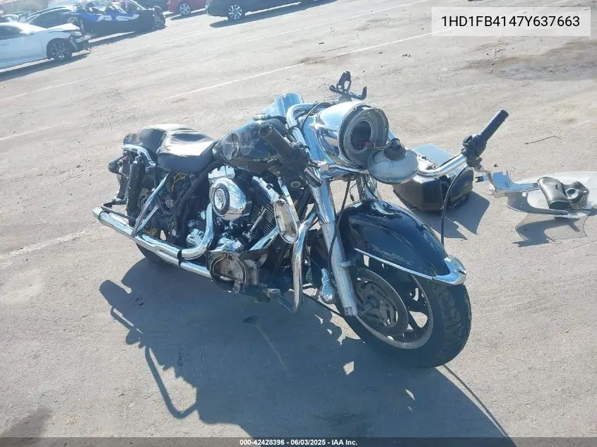 2007 Harley-Davidson Flhr VIN: 1HD1FB4147Y637663 Lot: 42428396