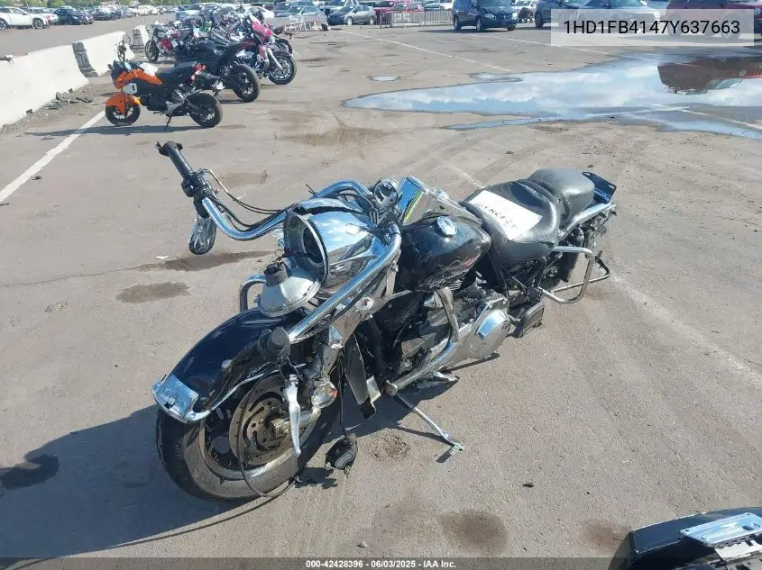 2007 Harley-Davidson Flhr VIN: 1HD1FB4147Y637663 Lot: 42428396