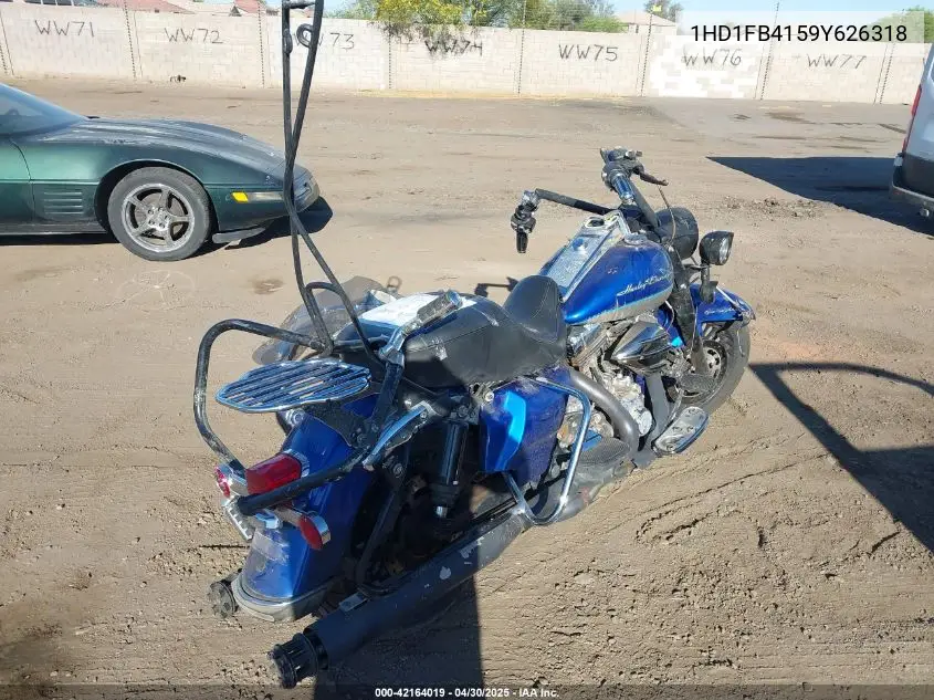 2009 Harley-Davidson Flhr VIN: 1HD1FB4159Y626318 Lot: 42164019