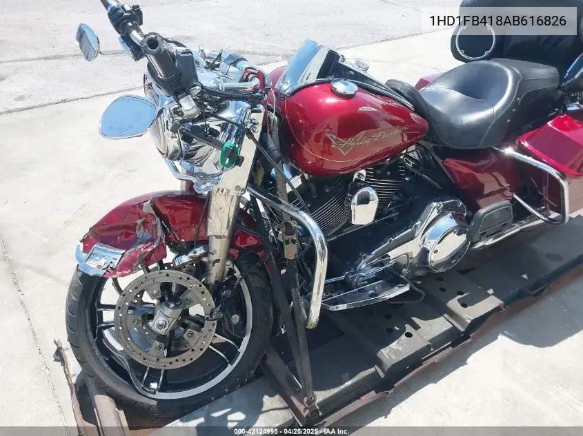 2010 Harley-Davidson Flhr VIN: 1HD1FB418AB616826 Lot: 42124995