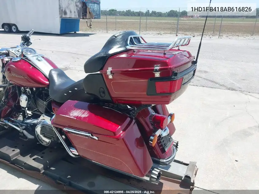 2010 Harley-Davidson Flhr VIN: 1HD1FB418AB616826 Lot: 42124995