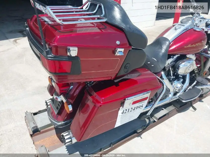 2010 Harley-Davidson Flhr VIN: 1HD1FB418AB616826 Lot: 42124995