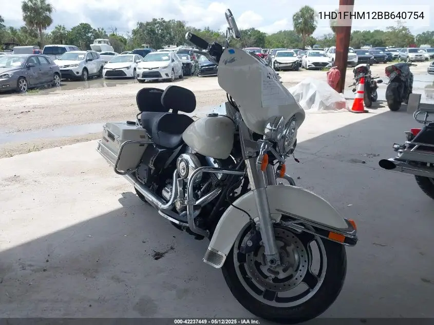 2011 Harley-Davidson Flhp VIN: 1HD1FHM12BB640754 Lot: 42237449