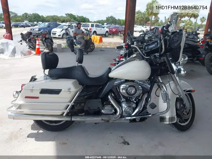 2011 Harley-Davidson Flhp VIN: 1HD1FHM12BB640754 Lot: 42237449