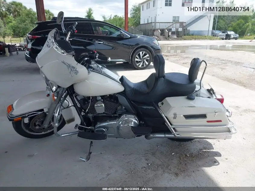 2011 Harley-Davidson Flhp VIN: 1HD1FHM12BB640754 Lot: 42237449