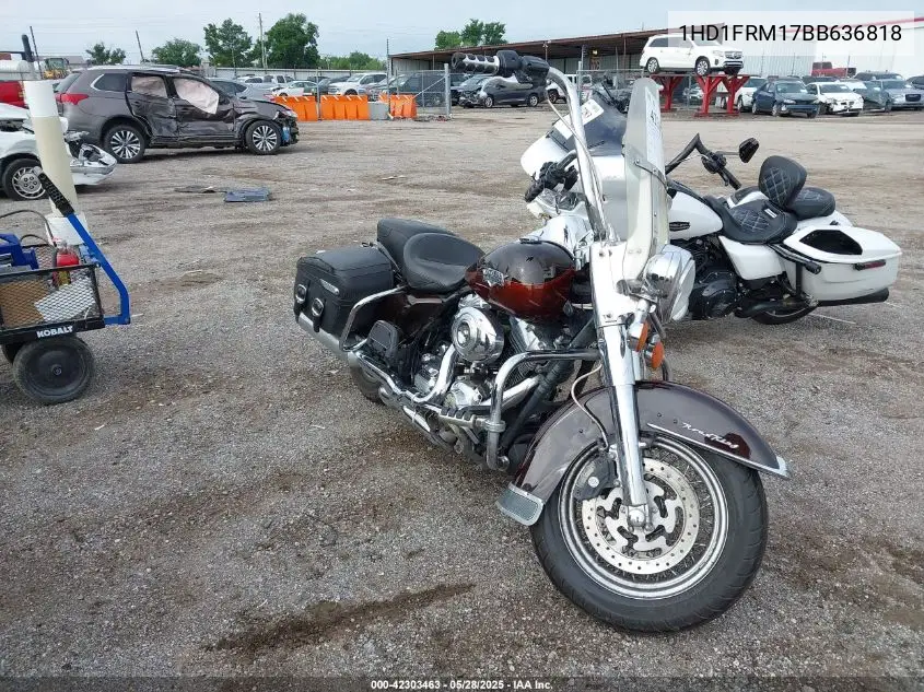 2011 Harley-Davidson Flhrc VIN: 1HD1FRM17BB636818 Lot: 42303463