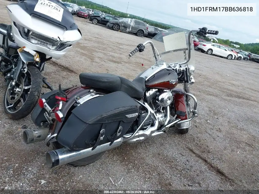 2011 Harley-Davidson Flhrc VIN: 1HD1FRM17BB636818 Lot: 42303463