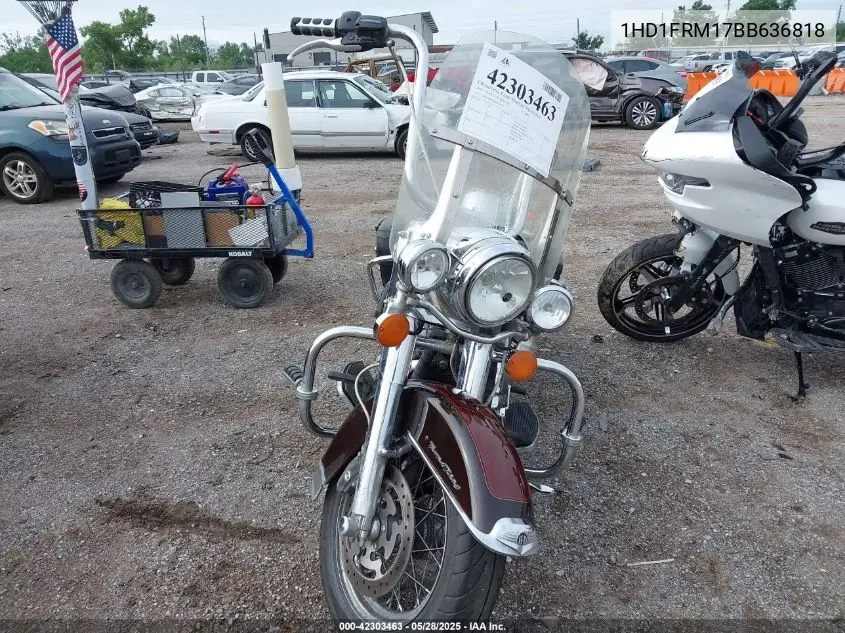 2011 Harley-Davidson Flhrc VIN: 1HD1FRM17BB636818 Lot: 42303463