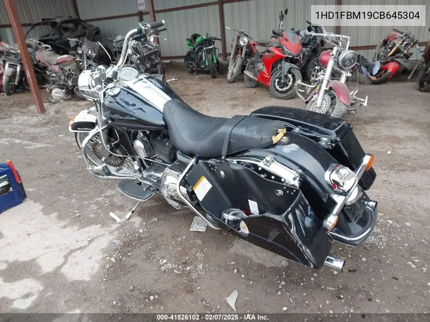 2012 Harley-Davidson Flhr Road King VIN: 1HD1FBM19CB645304 Lot: 41526102