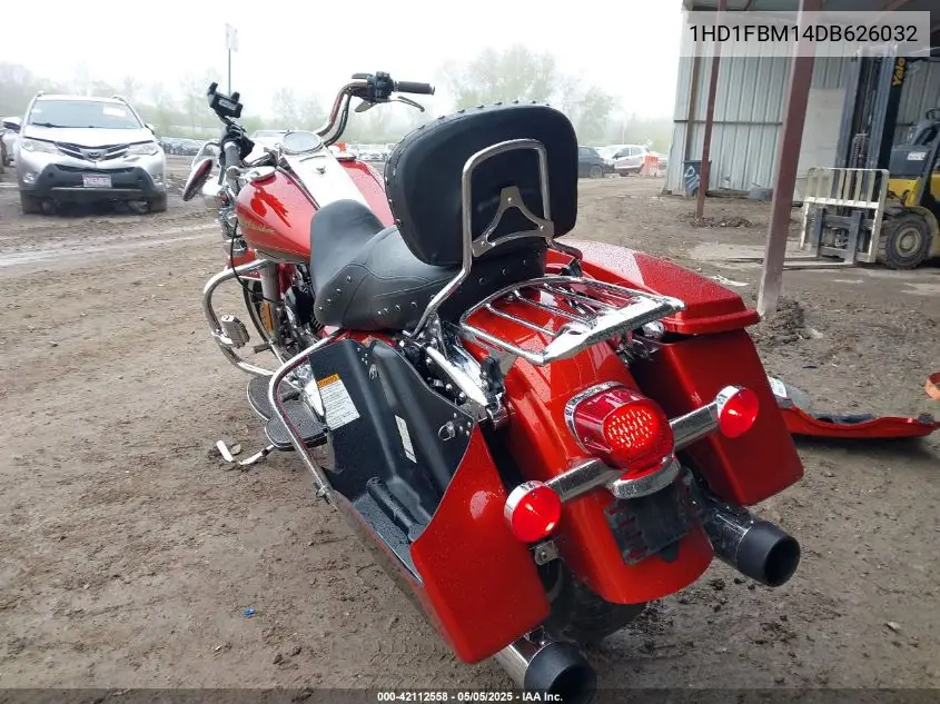 2013 Harley-Davidson Flhr Road King VIN: 1HD1FBM14DB626032 Lot: 42112558