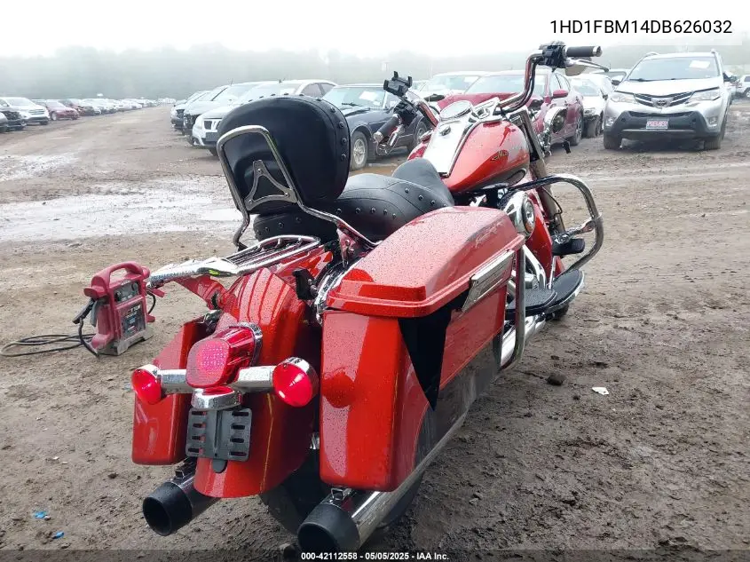 2013 Harley-Davidson Flhr Road King VIN: 1HD1FBM14DB626032 Lot: 42112558