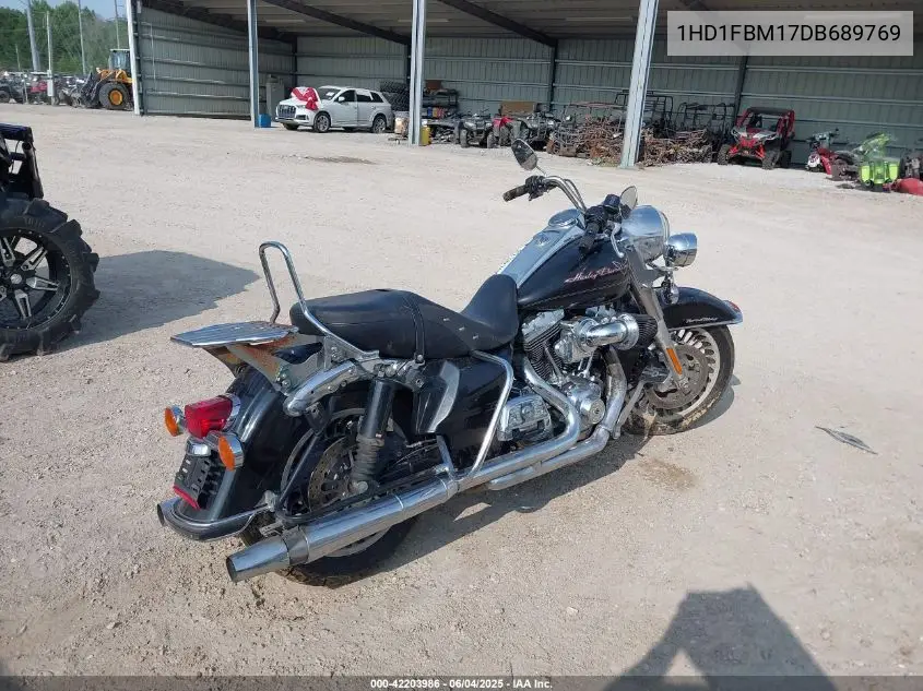 2013 Harley-Davidson Flhr Road King VIN: 1HD1FBM17DB689769 Lot: 42203986