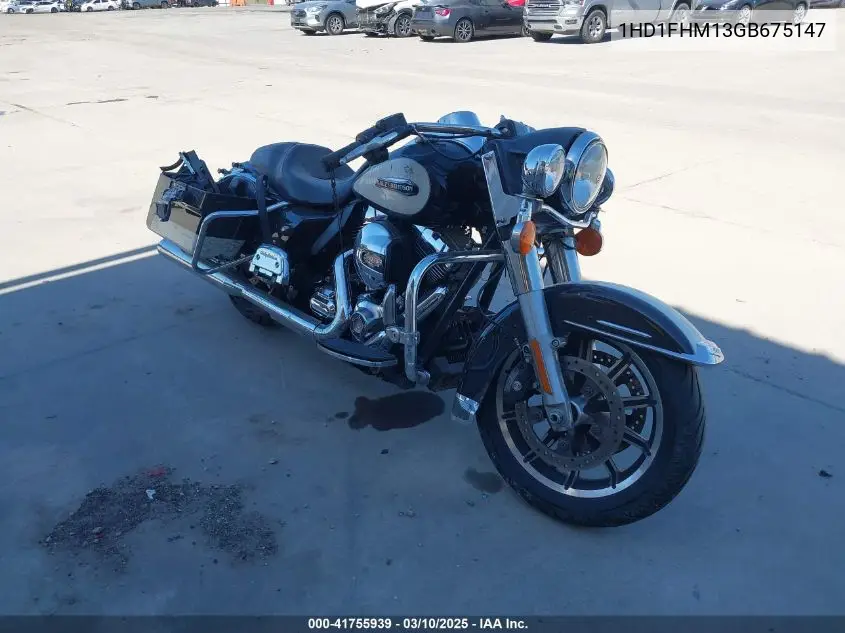 2016 Harley-Davidson Flhp Police Road King VIN: 1HD1FHM13GB675147 Lot: 41755939