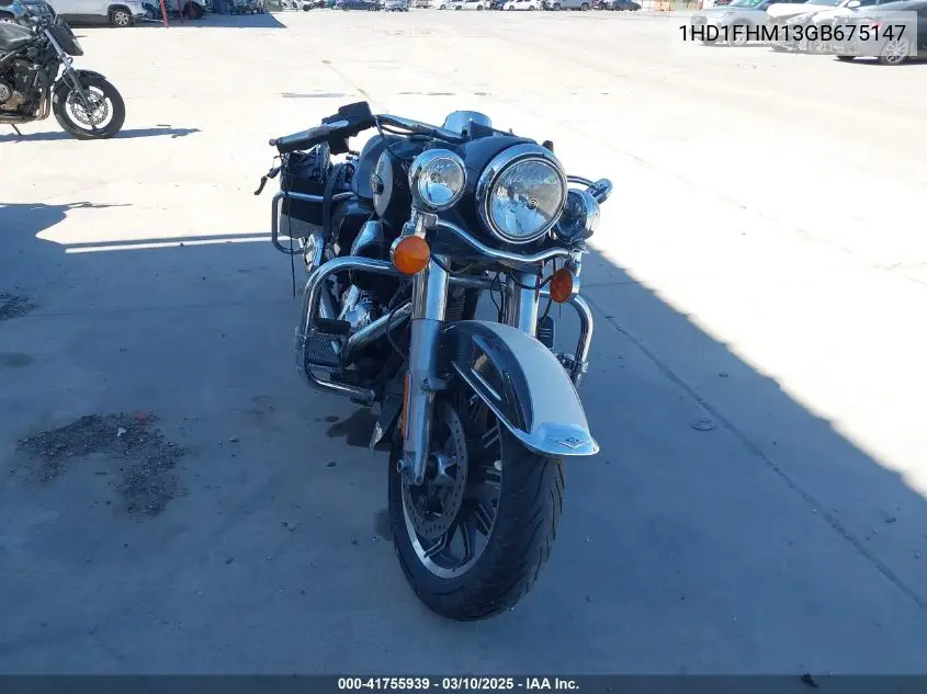 2016 Harley-Davidson Flhp Police Road King VIN: 1HD1FHM13GB675147 Lot: 41755939