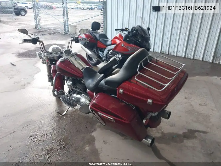 2017 Harley-Davidson Flhr Road King VIN: 1HD1FBC16HB621924 Lot: 42064279