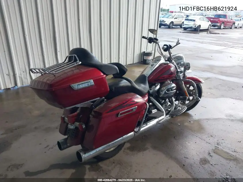 2017 Harley-Davidson Flhr Road King VIN: 1HD1FBC16HB621924 Lot: 42064279