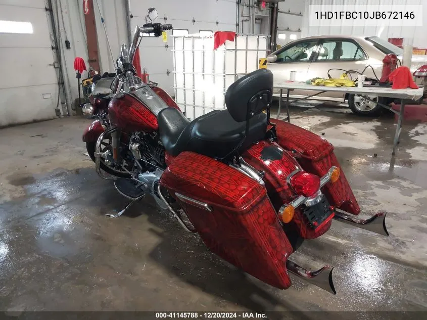 2018 Harley-Davidson Flhr Road King VIN: 1HD1FBC10JB672146 Lot: 41145788