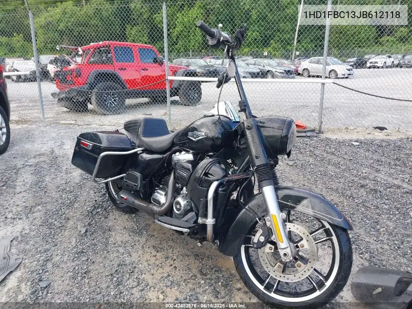 2018 Harley-Davidson Flhr Road King VIN: 1HD1FBC13JB612118 Lot: 42482576