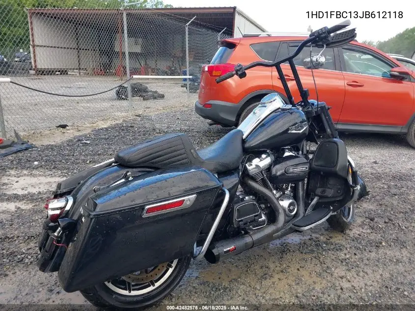 2018 Harley-Davidson Flhr Road King VIN: 1HD1FBC13JB612118 Lot: 42482576