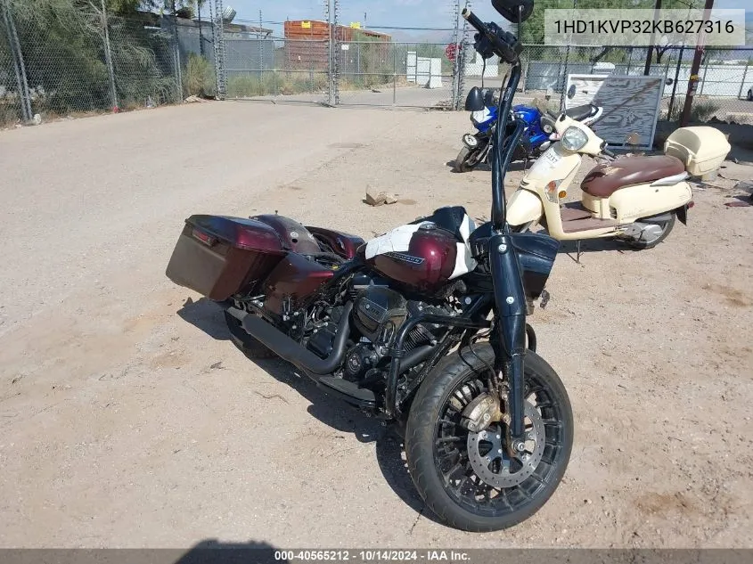 2019 Harley-Davidson Flhrxs VIN: 1HD1KVP32KB627316 Lot: 40565212