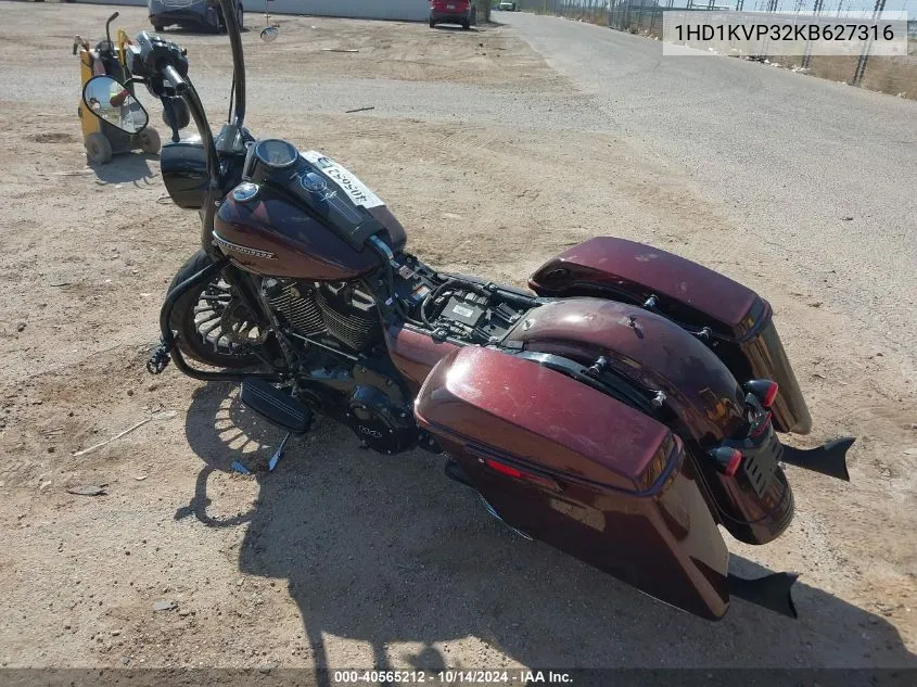 2019 Harley-Davidson Flhrxs VIN: 1HD1KVP32KB627316 Lot: 40565212