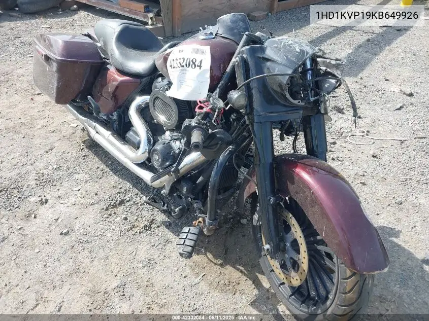 2019 Harley-Davidson Flhrxs VIN: 1HD1KVP19KB649926 Lot: 42332084