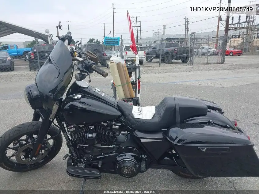 2021 Harley-Davidson Flhrxs VIN: 1HD1KVP28MB605749 Lot: 42421563