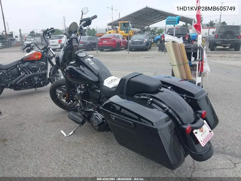 2021 Harley-Davidson Flhrxs VIN: 1HD1KVP28MB605749 Lot: 42421563