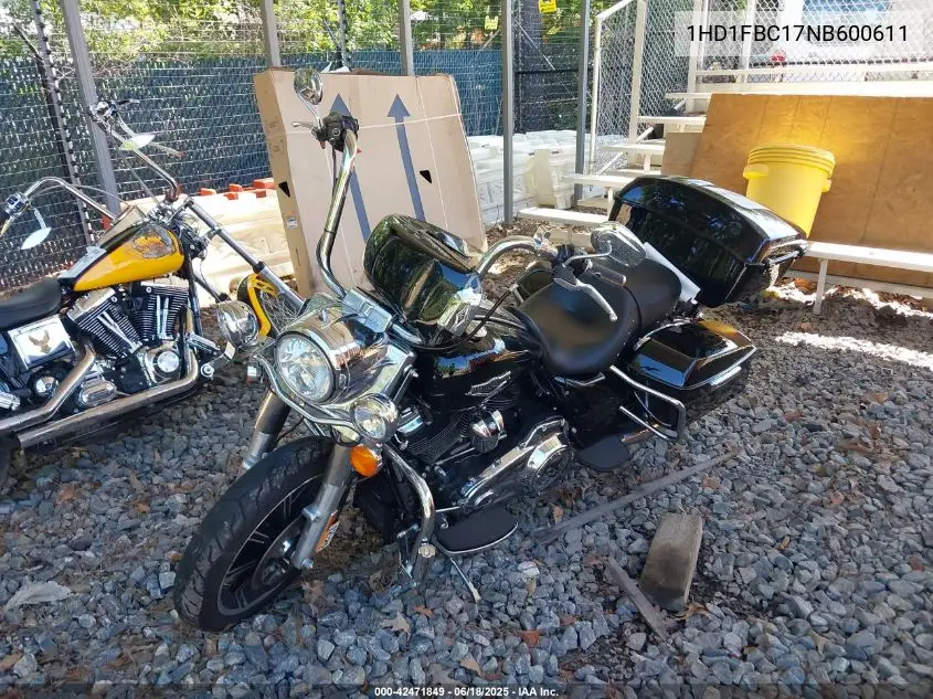 2022 Harley-Davidson Flhr VIN: 1HD1FBC17NB600611 Lot: 42471849