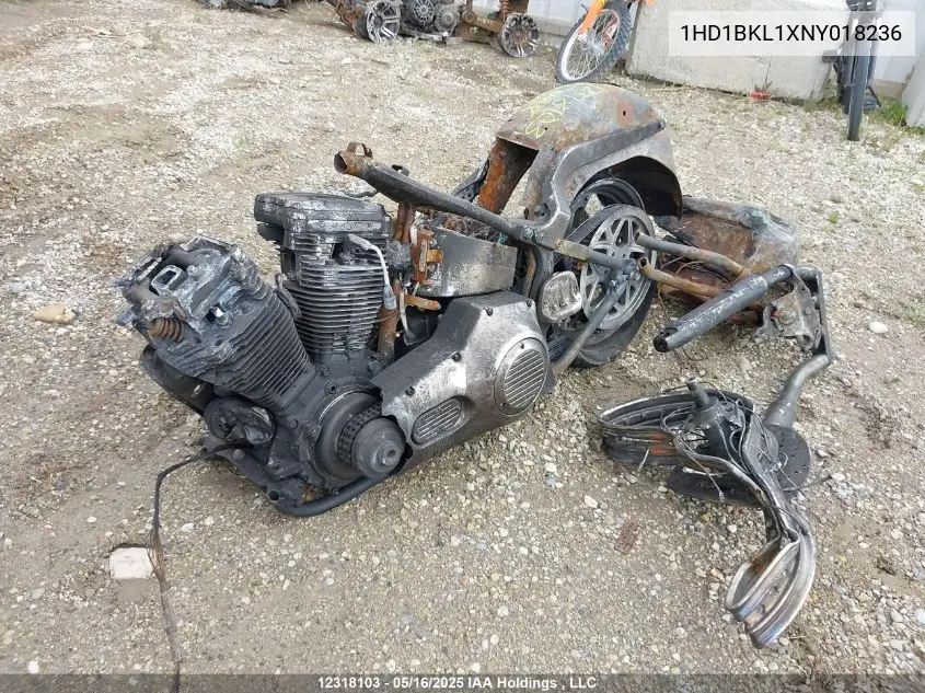1992 Harley-Davidson Fxst Custom VIN: 1HD1BKL1XNY018236 Lot: 12318103