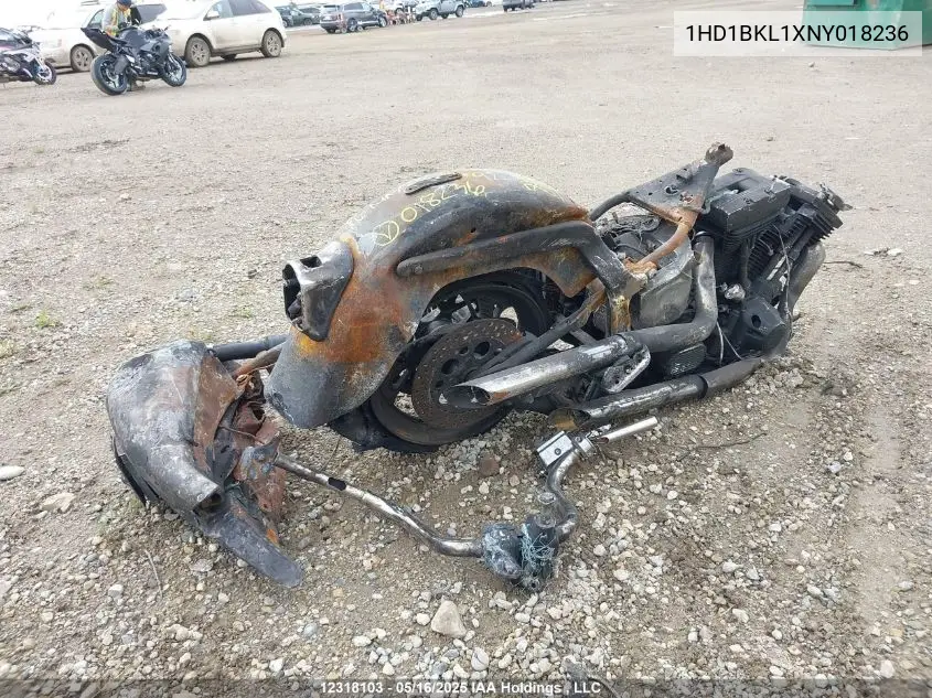 1992 Harley-Davidson Fxst Custom VIN: 1HD1BKL1XNY018236 Lot: 12318103