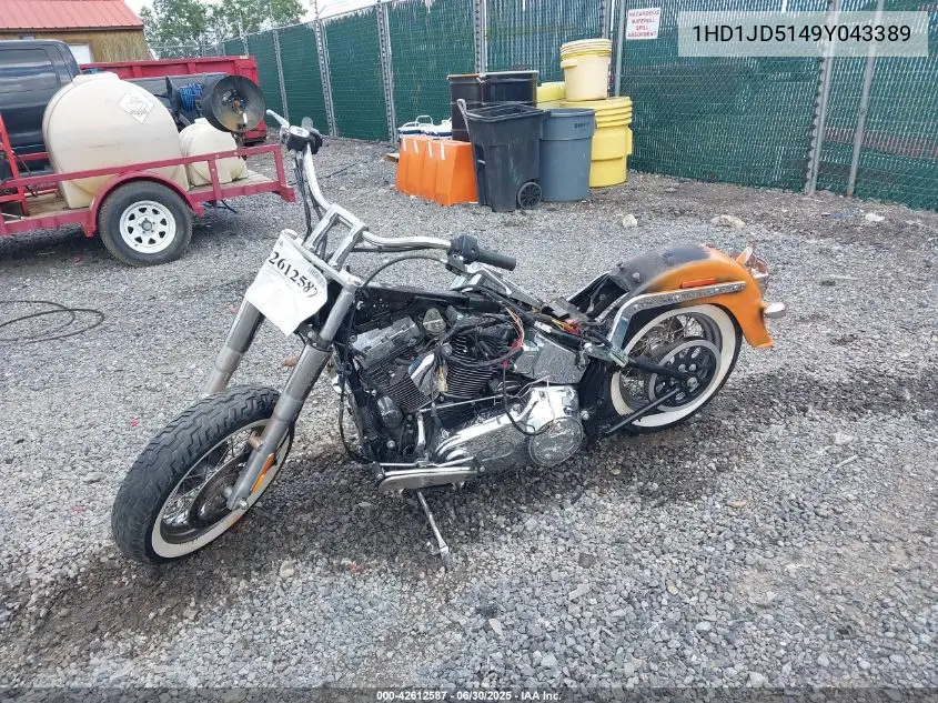 2009 Harley-Davidson Flstn VIN: 1HD1JD5149Y043389 Lot: 42612587