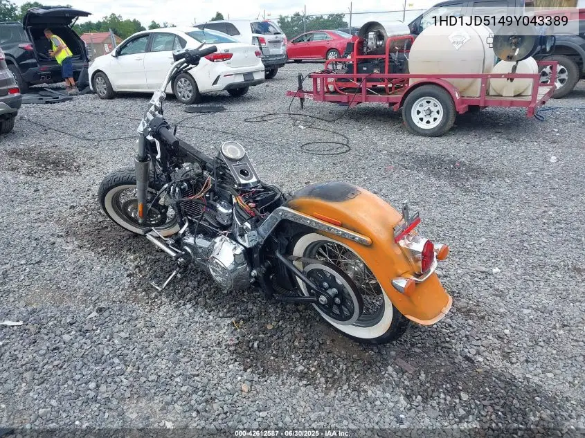 2009 Harley-Davidson Flstn VIN: 1HD1JD5149Y043389 Lot: 42612587