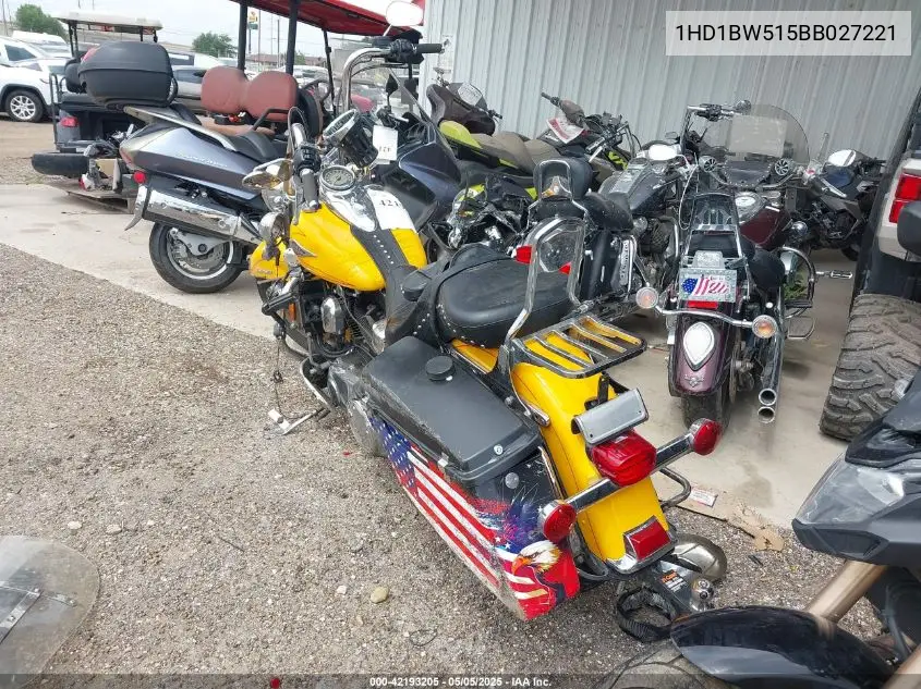2011 Harley-Davidson Flstc VIN: 1HD1BW515BB027221 Lot: 42193205