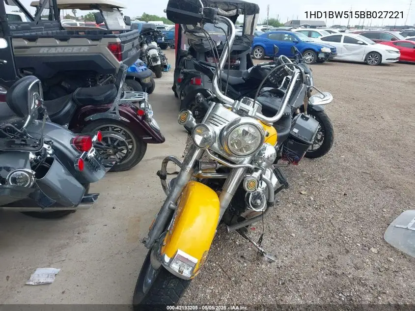 2011 Harley-Davidson Flstc VIN: 1HD1BW515BB027221 Lot: 42193205