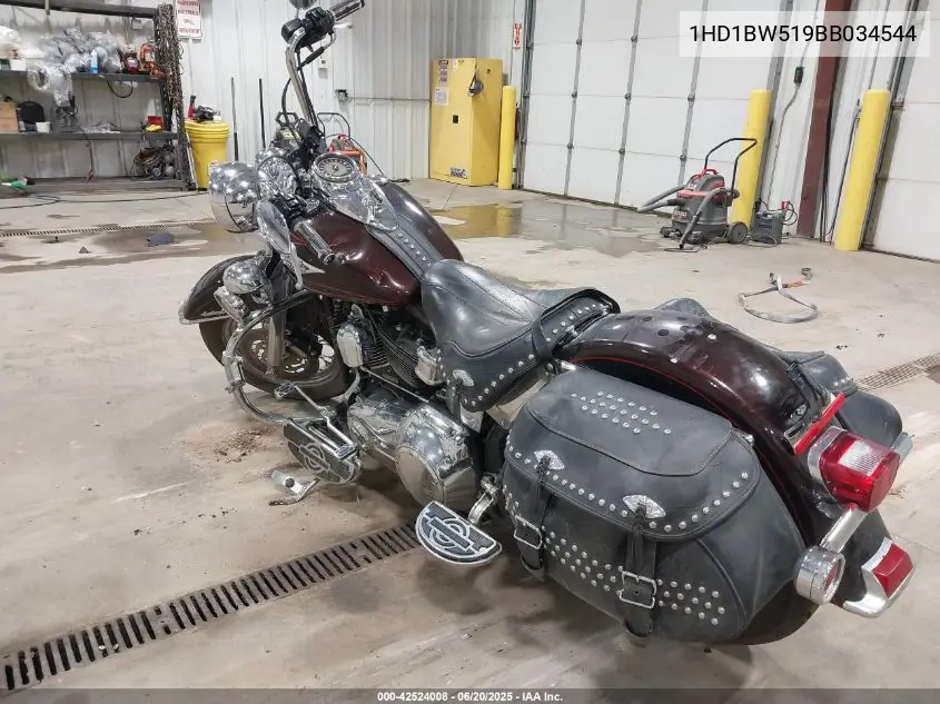 2011 Harley-Davidson Flstc VIN: 1HD1BW519BB034544 Lot: 42524008