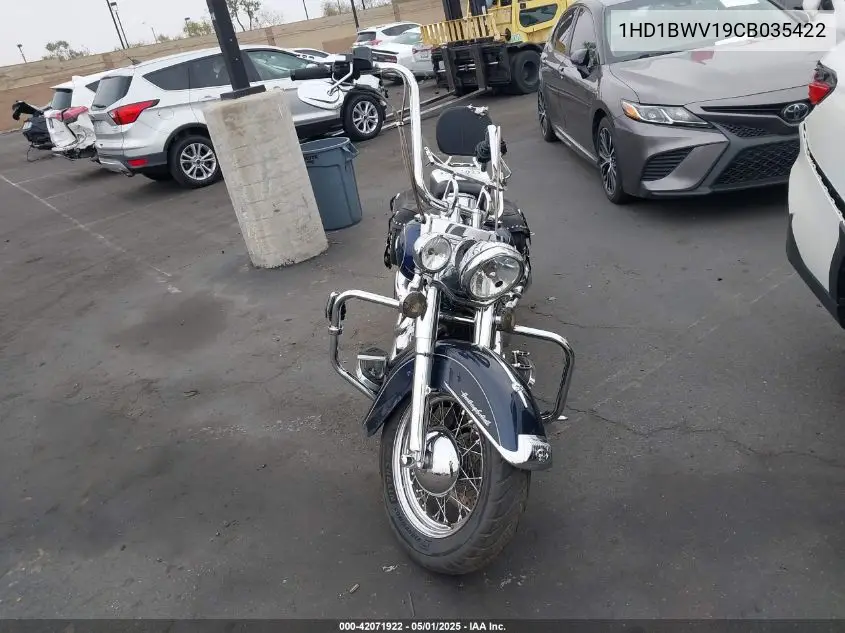 2012 Harley-Davidson Flstc Heritage Softail Classic VIN: 1HD1BWV19CB035422 Lot: 42071922