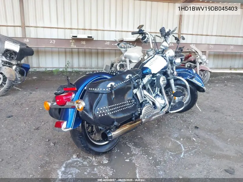 2013 Harley-Davidson Flstc Heritage Softail Classic VIN: 1HD1BWV19DB045403 Lot: 42535857