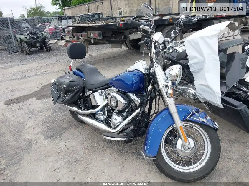 2015 Harley-Davidson Flstc Heritage Softail Classic VIN: 1HD1BWV13FB017504 Lot: 42484558