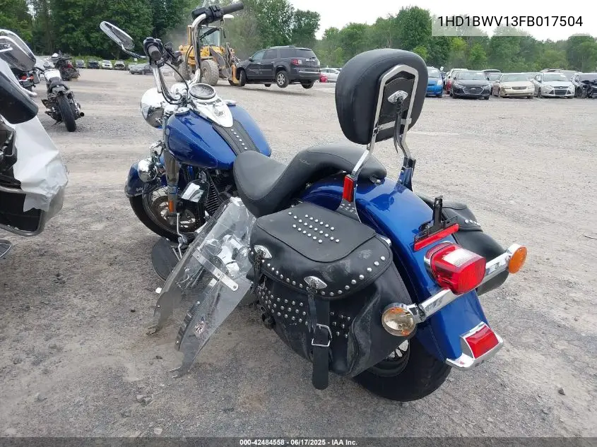 2015 Harley-Davidson Flstc Heritage Softail Classic VIN: 1HD1BWV13FB017504 Lot: 42484558