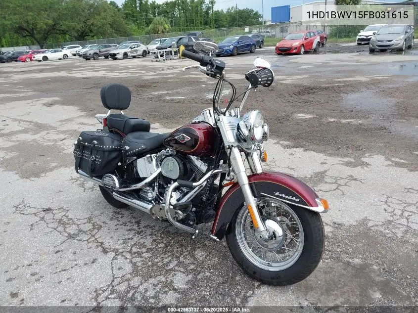 2015 Harley-Davidson Flstc Heritage Softail Classic VIN: 1HD1BWV15FB031615 Lot: 42563737