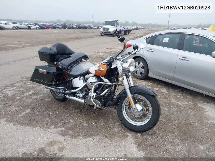 2016 Harley-Davidson Flstc Heritage Softail Classic VIN: 1HD1BWV12GB020928 Lot: 42164700