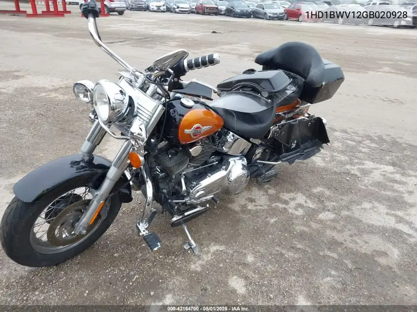 2016 Harley-Davidson Flstc Heritage Softail Classic VIN: 1HD1BWV12GB020928 Lot: 42164700