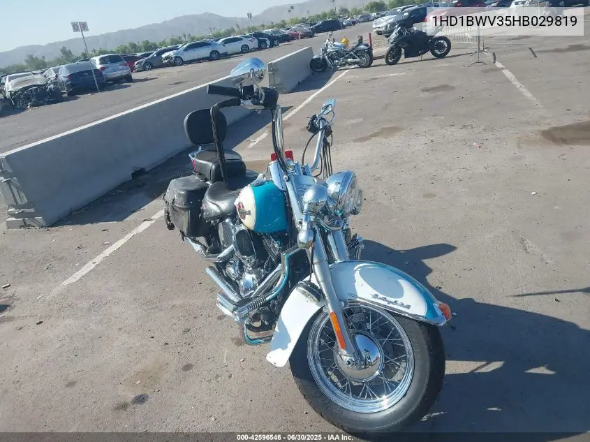 2017 Harley-Davidson Flstc Heritage Softail Classic VIN: 1HD1BWV35HB029819 Lot: 42596546