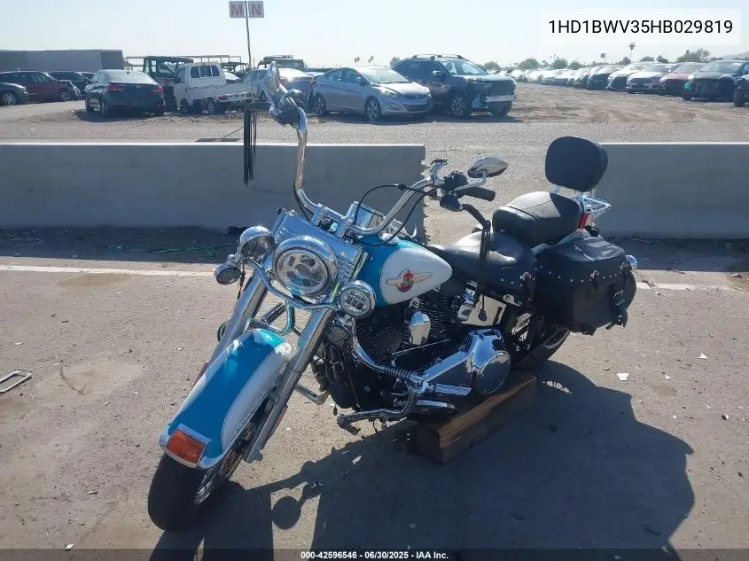 2017 Harley-Davidson Flstc Heritage Softail Classic VIN: 1HD1BWV35HB029819 Lot: 42596546
