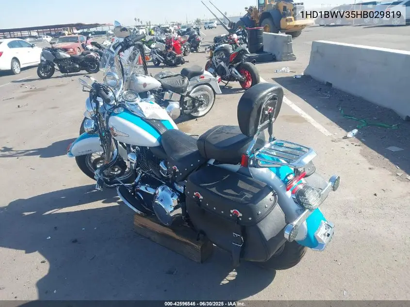 2017 Harley-Davidson Flstc Heritage Softail Classic VIN: 1HD1BWV35HB029819 Lot: 42596546